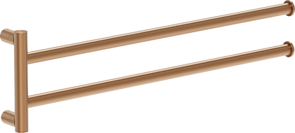 Mexen Loop dvigubas pasukamas rankšluosčių laikiklis, šepečiu valyta varis - 70A71049-65