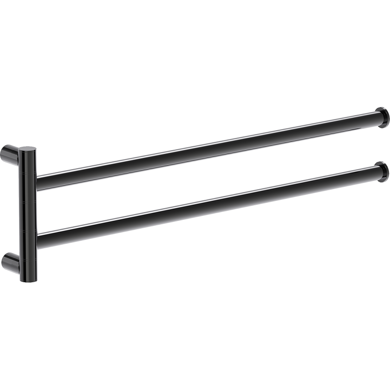Mexen Loop dvigubas pasukamas rankšluosčių laikiklis, juodas chromas - 70A71049-73