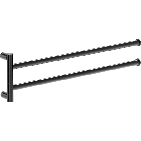 Mexen Loop dvigubas pasukamas rankšluosčių laikiklis, juodas chromas - 70A71049-73