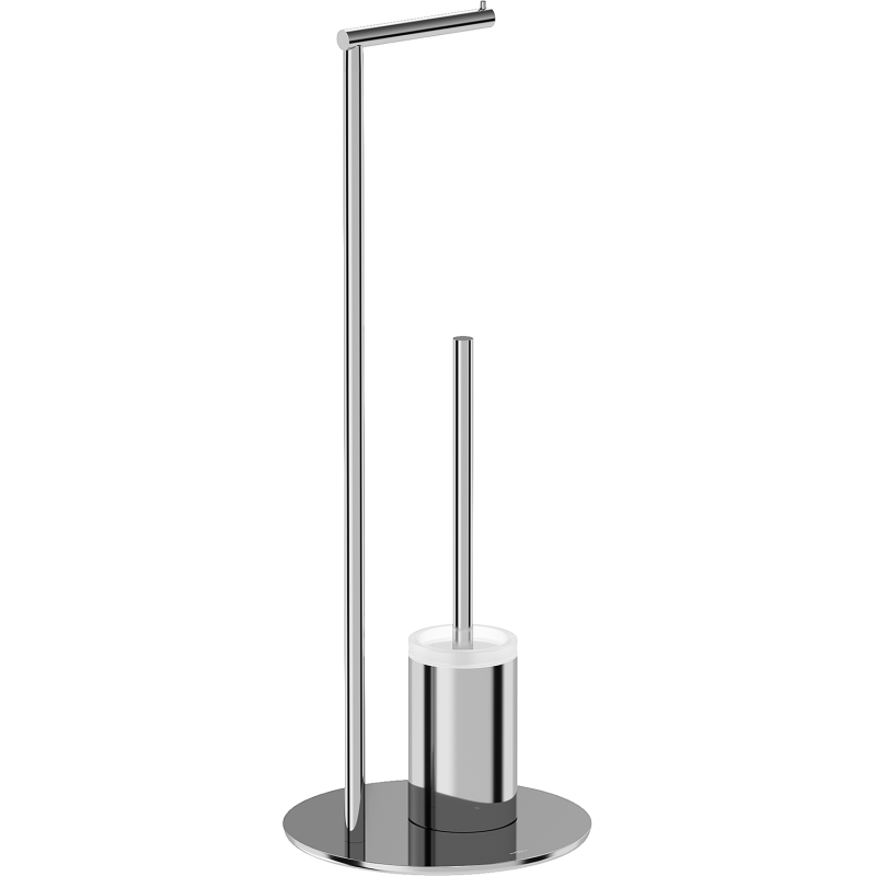 Mexen Loop stovimas tualeto šepetys su laikikliu popieriui, chromas - 70A71095-00
