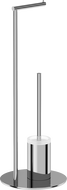 Mexen Loop stovimas tualeto šepetys su laikikliu popieriui, chromas - 70A71095-00