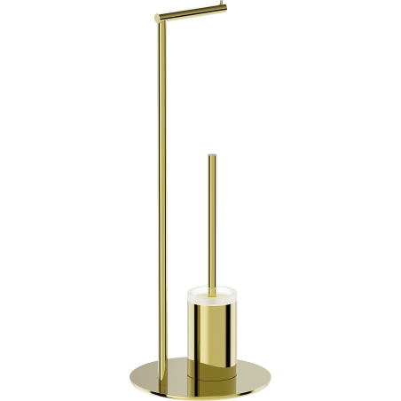 Mexen Loop stovimas tualeto šepetys su popieriaus laikikliu, auksinis - 70A71095-50