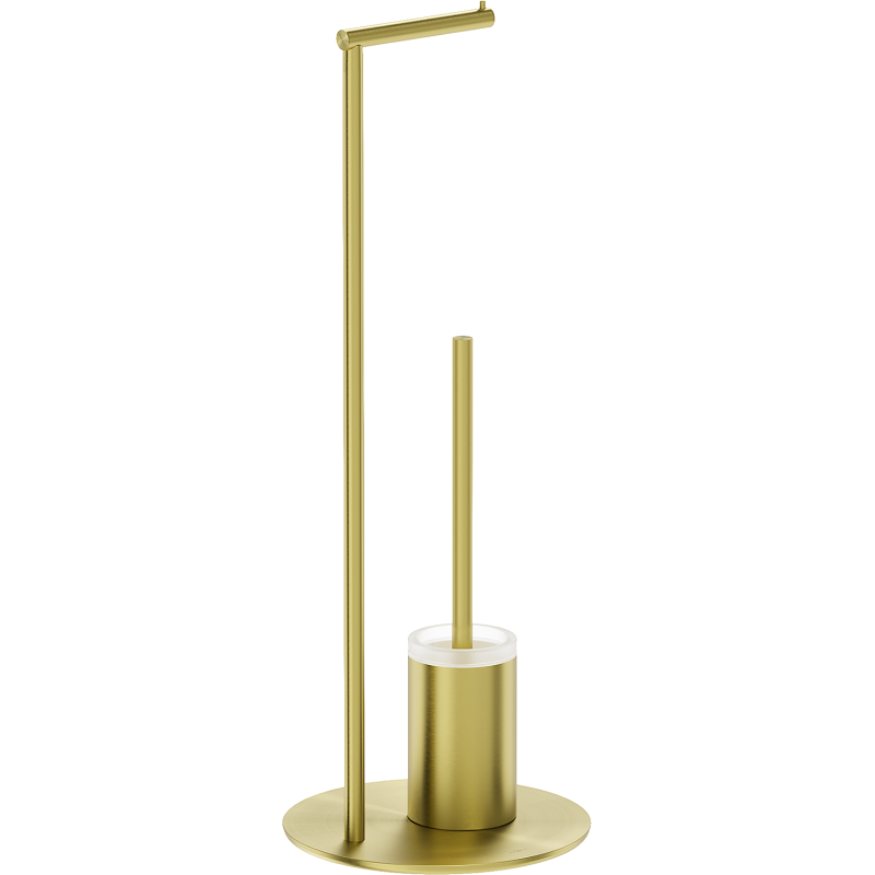 Mexen Loop pastatoma tualeto šepetėlis su popieriaus laikikliu, auksinis šlifuotas - 70A71095-55