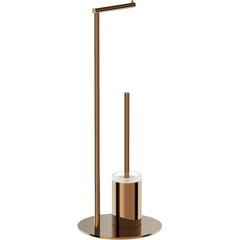 Mexen Loop stovinti tualeto šepetys su popieriaus laikikliu, rožinis auksas - 70A71095-60