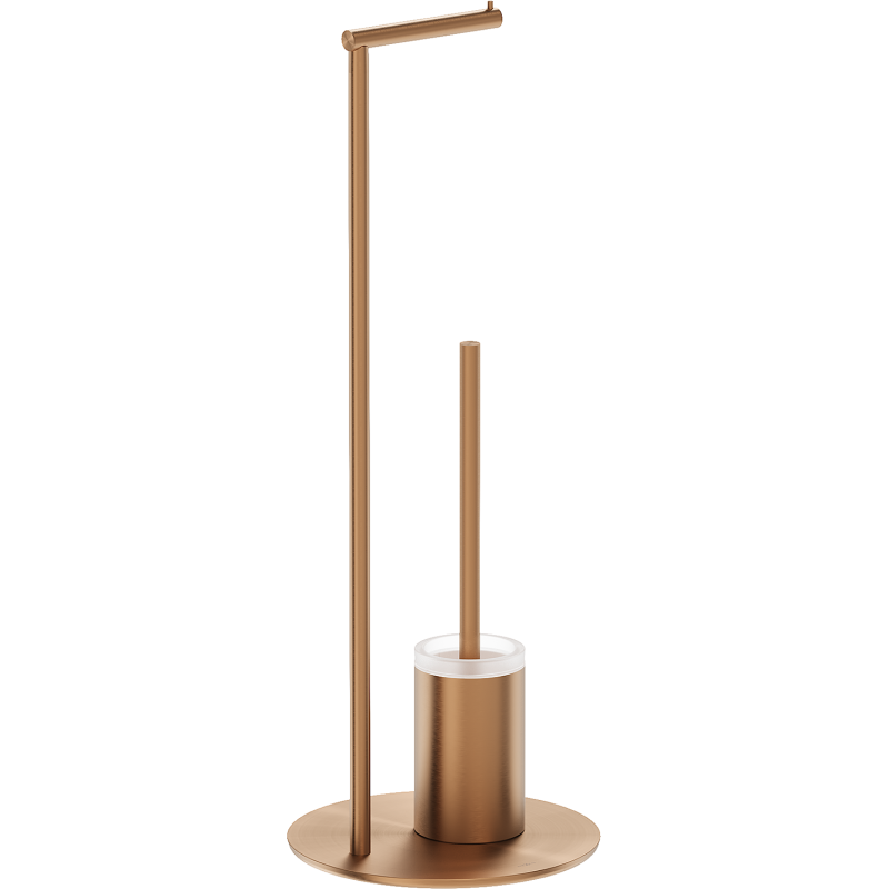 Mexen Loop stovimas tualetinis šepetys su popieriaus laikikliu, šlifuotas varis - 70A71095-65