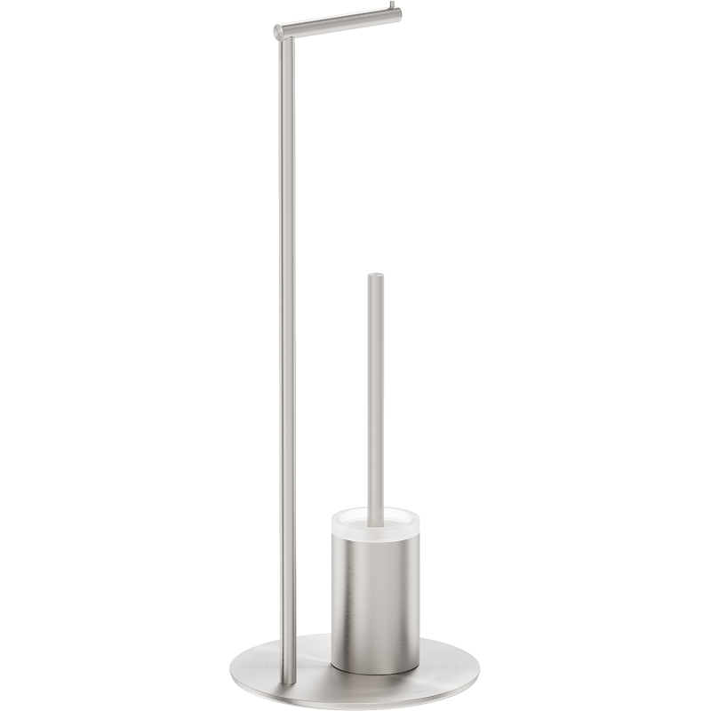 Mexen Loop stovimas tualeto šepetys su tualetinio popieriaus laikikliu, šlifuotas nikelis - 70A71095-97