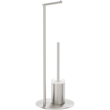 Mexen Loop stovimas tualeto šepetys su tualetinio popieriaus laikikliu, šlifuotas nikelis - 70A71095-97
