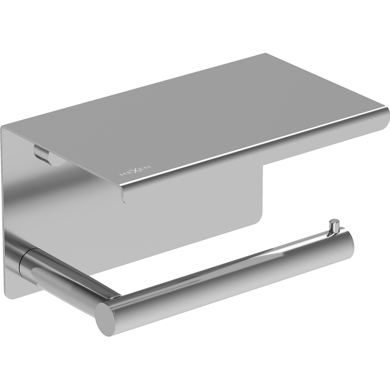 Mexen Loop tualetinio popieriaus laikiklis su lentyna, chromuotas - 70A71022-00