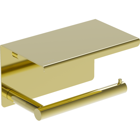 Mexen Loop tualetinio popieriaus laikiklis su lentynėle, auksinis - 70A71022-50
