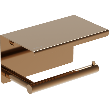 Mexen Loop tualetinio popieriaus laikiklis su lentyna, rožinis auksas - 70A71022-60