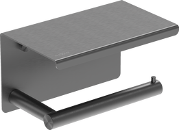 Mexen Loop tualetinio popieriaus laikiklis su lentyna, šukuotas gun gray - 70A71022-66