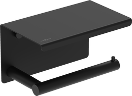 Mexen Loop tualetinio popieriaus laikiklis su lentynėle, juodas - 70A71022-70