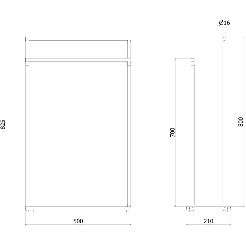 Mexen Loop pastatomas rankšluosčių laikiklis, auksinis - 70A71098-50