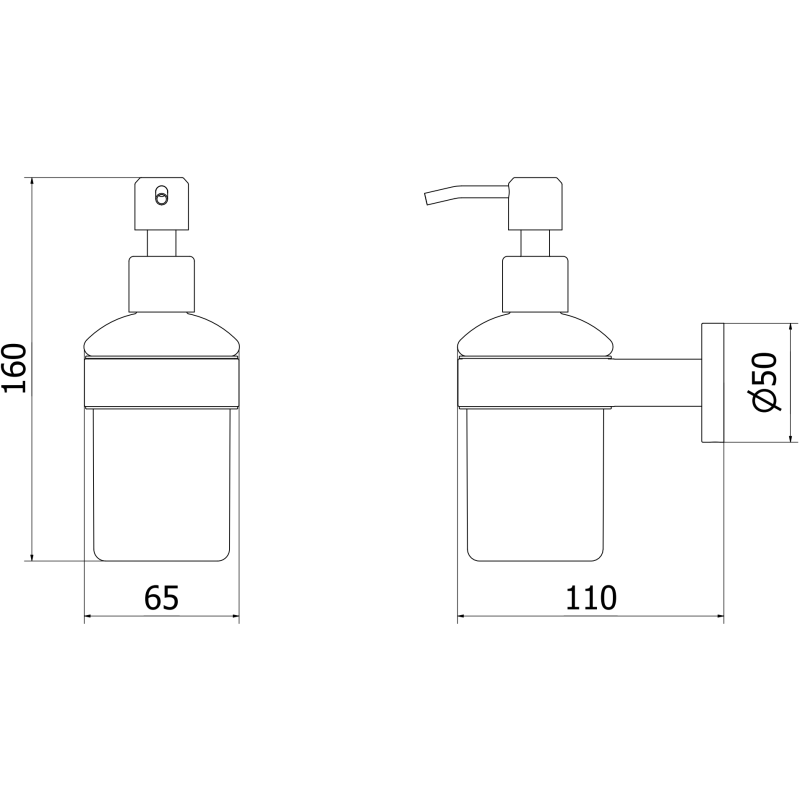 Mexen Ovio muilo dozatorius, rožinis auksas - 70A19558-60