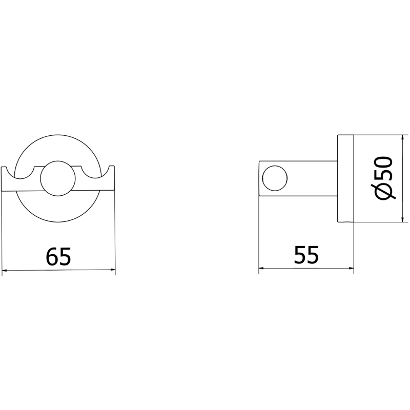 Mexen Ovio dvigubas rankšluosčių kabliukas, chromas - 70A19512-00