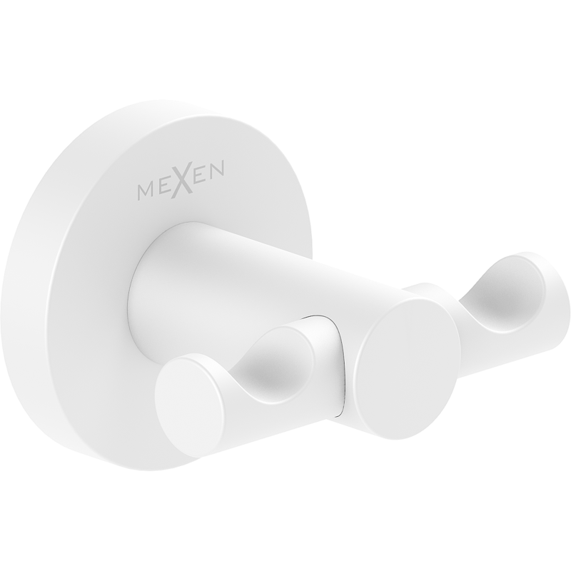 Mexen Ovio dvigubas rankšluosčių kabliukas, baltas - 70A19512-20