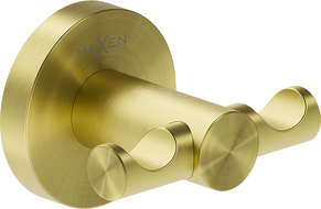 Mexen Ovio dvivietis rankšluosčio kabliukas, šlifuotas auksinis - 70A19512-55