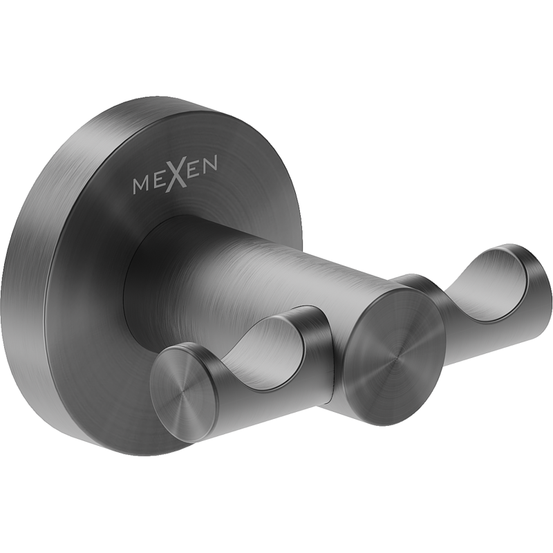 Mexen Ovio dvigubas rankšluosčių kabliukas, valytas ginklo pilkas - 70A19512-66