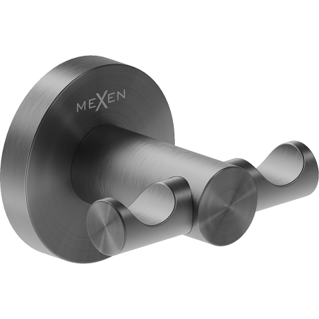 Mexen Ovio dvigubas rankšluosčių kabliukas, valytas ginklo pilkas - 70A19512-66