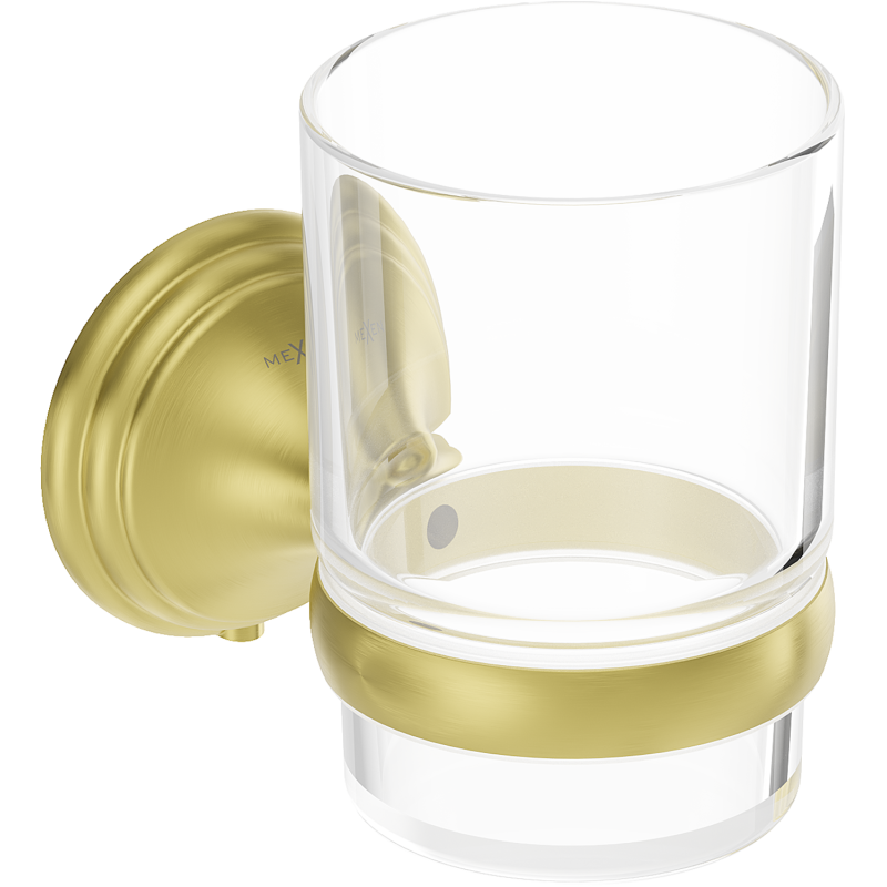 Mexen Lusso puodelis dantų šepetėliui, auksinė šukuota - 70A16851-55