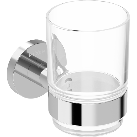 Mexen Ovio puodelis dantų šepetėliams, chromas - 70A19551-00