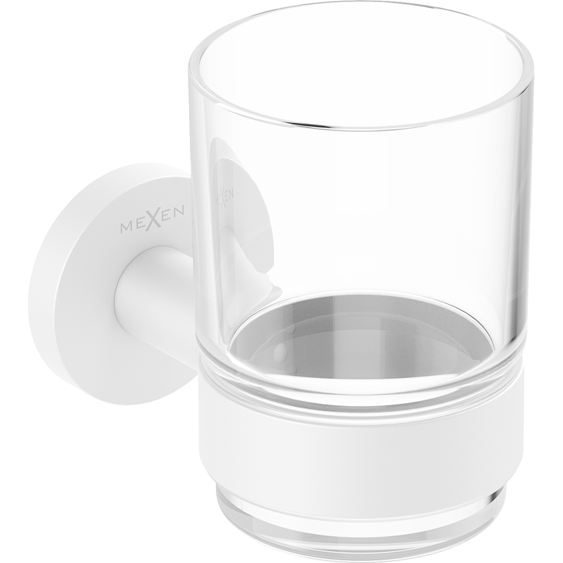 Mexen Ovio dantų šepetėlių puodelis, baltas - 70A19551-20