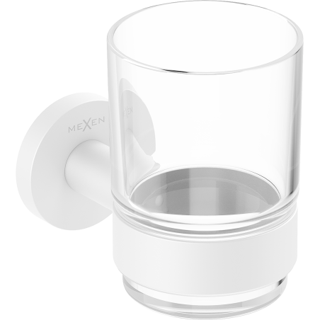 Mexen Ovio dantų šepetėlių puodelis, baltas - 70A19551-20