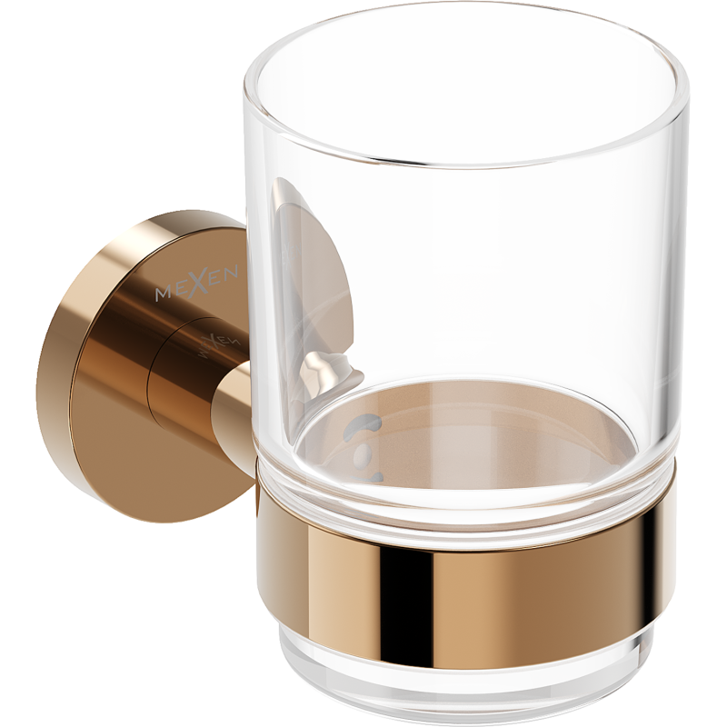 Mexen Ovio puodelis dantų šepetėliams, rožinis auksas - 70A19551-60