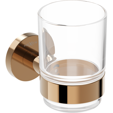 Mexen Ovio puodelis dantų šepetėliams, rožinis auksas - 70A19551-60