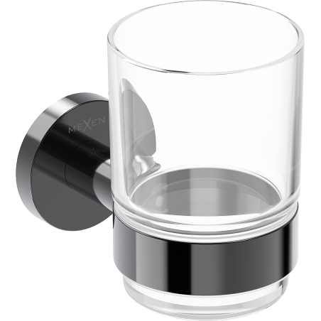 Mexen Ovio šepetėlių laikiklis, juodas chromas - 70A19551-73