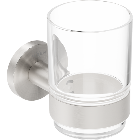 Mexen Ovio puodelis dantų šepetėliams, šlifuotas nikelis - 70A19551-97