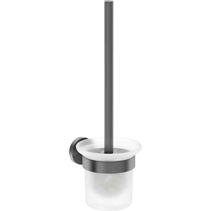 Mexen Ovio tualeto šepetys, šlifuota tamsiai pilka spalva - 70A19571-66