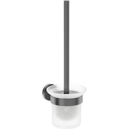 Mexen Ovio tualeto šepetys, šlifuota tamsiai pilka spalva - 70A19571-66