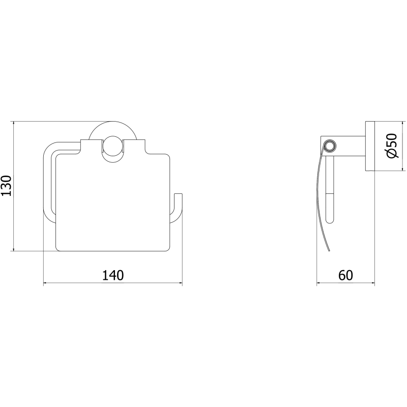 Mexen Ovio tualetinio popieriaus laikiklis, baltas - 70A19521-20