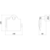 Mexen Ovio tualetinio popieriaus laikiklis, šepečiu dengta varis - 70A19521-65