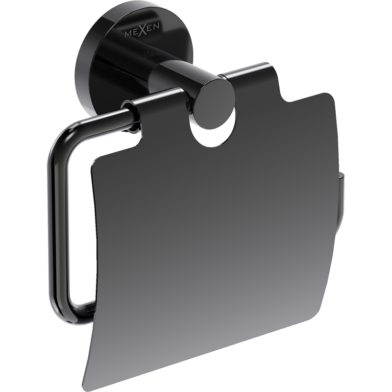 Mexen Ovio tualetinio popieriaus laikiklis, juodas chromas - 70A19521-73