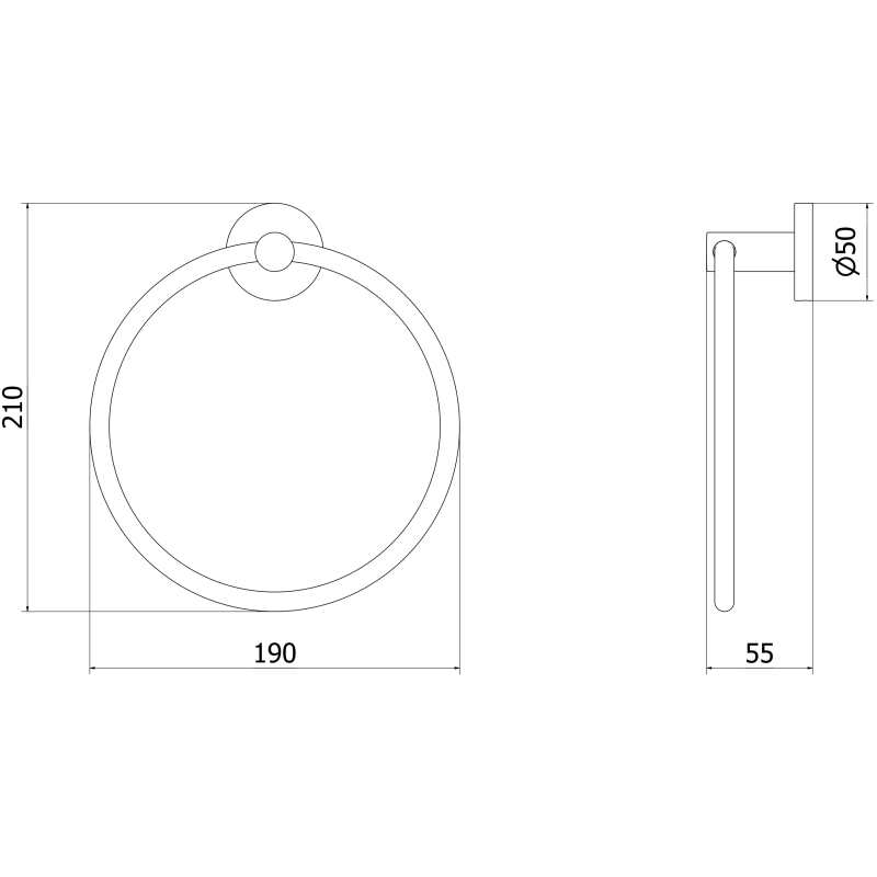 Mexen Ovio rankšluosčių laikiklis, rožinis auksas - 70A19531-60