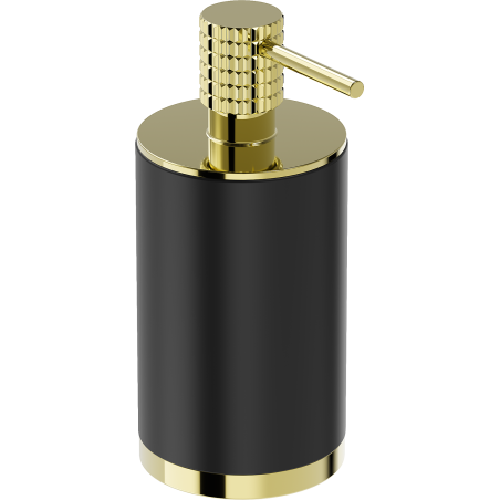 Mexen Triv stovimas muilo dozatorius, juodas/auksinis - 70A33059-50B