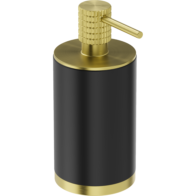 Mexen Triv stovimas muilo dozatorius, juodas/šlifuotas auksas - 70A33059-55B