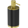 Mexen Triv stovimas muilo dozatorius, juodas/šlifuotas auksas - 70A33059-55B