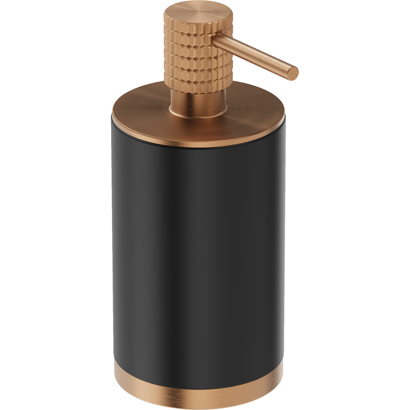 Mexen Triv stovimas muilo dozatorius, juodas/valcuotas varis - 70A33059-65B