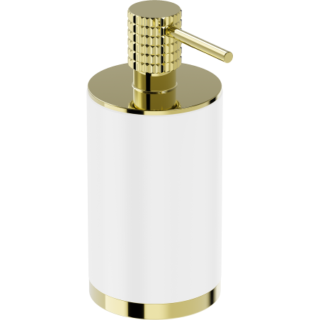 Mexen Triv stovinė muilo dozatorius, baltas/auksinis - 70A33059-50W