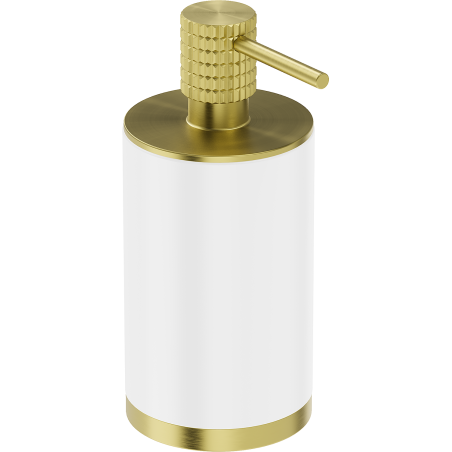 Mexen Triv stovimas muilo dozatorius, baltas/šlifuotas auksas - 70A33059-55W
