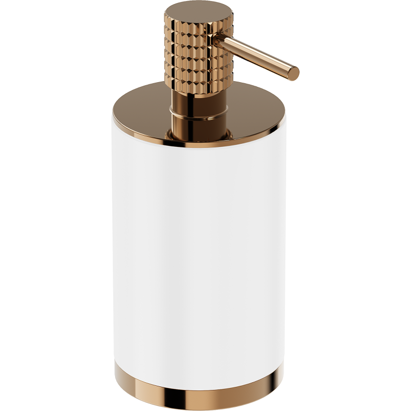 Mexen Triv stovimas muilo dozatorius, baltas/rožinis auksas - 70A33059-60W