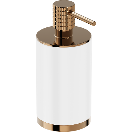 Mexen Triv stovimas muilo dozatorius, baltas/rožinis auksas - 70A33059-60W