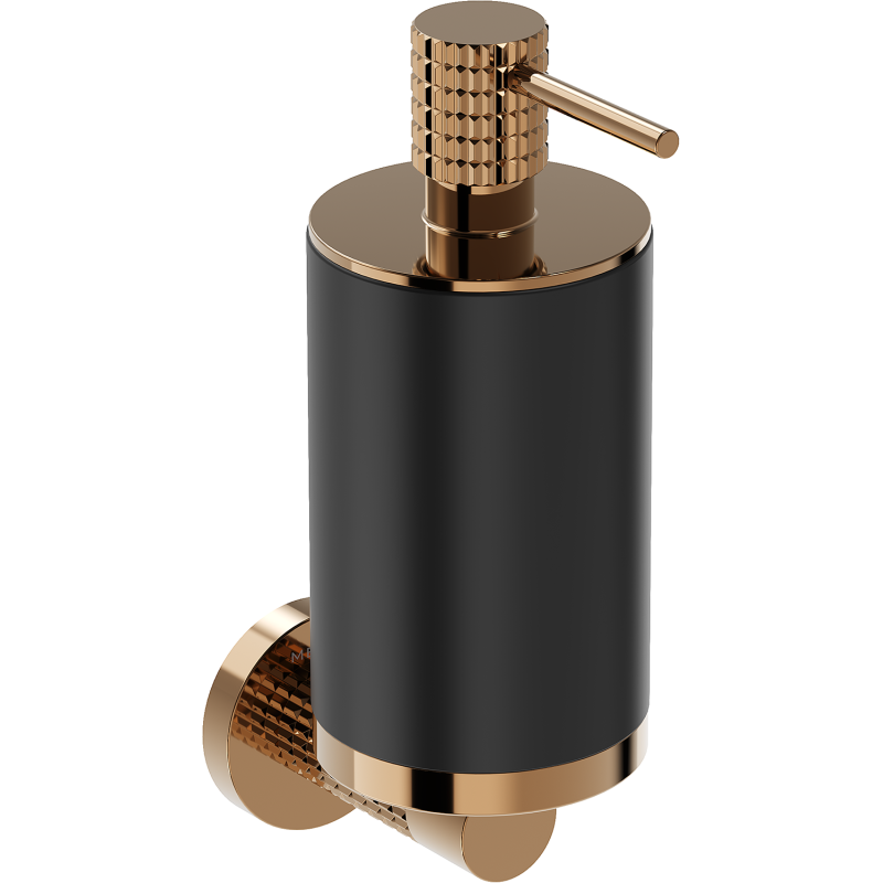 Mexen Triv muilo dozatorius, juodas/rožinis auksas - 70A33058-60B
