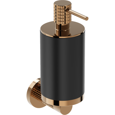 Mexen Triv muilo dozatorius, juodas/rožinis auksas - 70A33058-60B