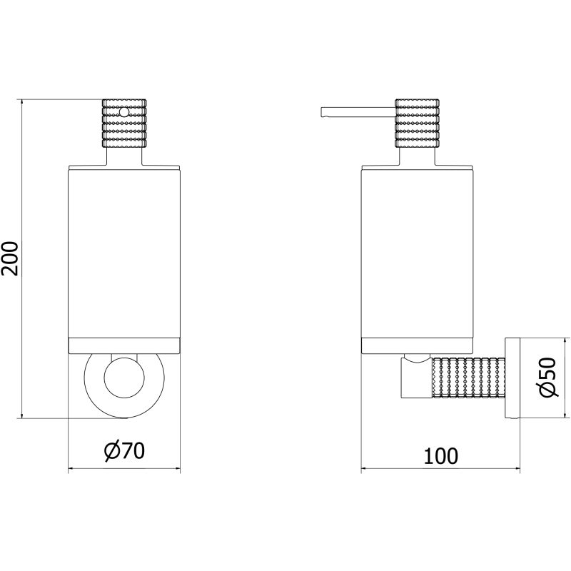 Mexen Triv muilo dozatorius, baltas - 70A33058-20W