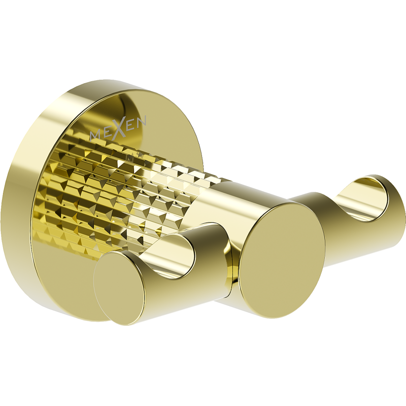 Mexen Triv dvigubas rankšluosčių kabliukas, auksinis - 70A33012-50