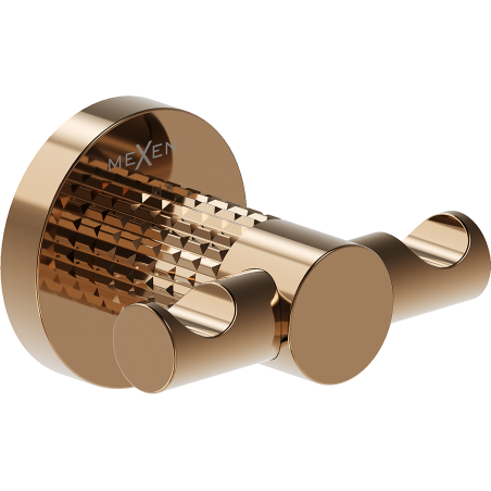 Mexen Triv dvigubas rankšluosčių kabliukas, rožinis auksas - 70A33012-60